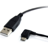StarTech.com 3 ft Micro USB Cable - A to Left Angle Micro B — UUSBHAUB3LA