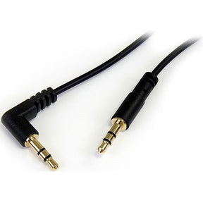 StarTech.com 6 ft Slim 3.5mm to Right Angle Stereo Audio Cable - M/M — MU6MMSRA