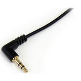 StarTech.com 6 ft Slim 3.5mm to Right Angle Stereo Audio Cable - M/M — MU6MMSRA