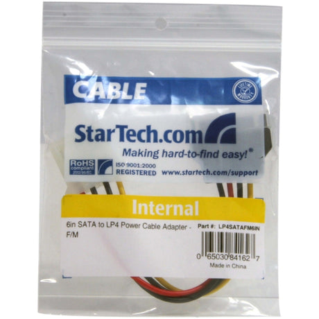 StarTech.com 6in SATA to LP4 Power Cable Adapter - F/M — LP4SATAFM6IN
