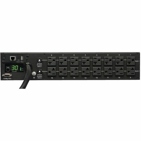 Tripp Lite by Eaton PDU 2.9kW Single-Phase Monitored PDU - 120V Outlets (16 5-15/20R) L5-30P 10 ft. (3.05 m) Cord 2U Rack-Mount TAA — PDUMNH30