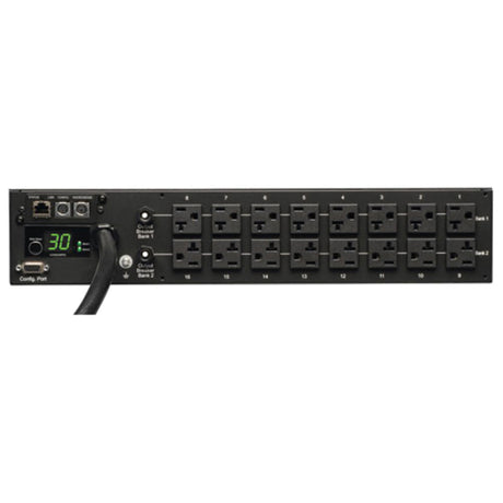 Tripp Lite by Eaton PDU 2.9kW Single-Phase Monitored PDU - 120V Outlets (16 5-15/20R) L5-30P 10 ft. (3.05 m) Cord 2U Rack-Mount TAA — PDUMNH30