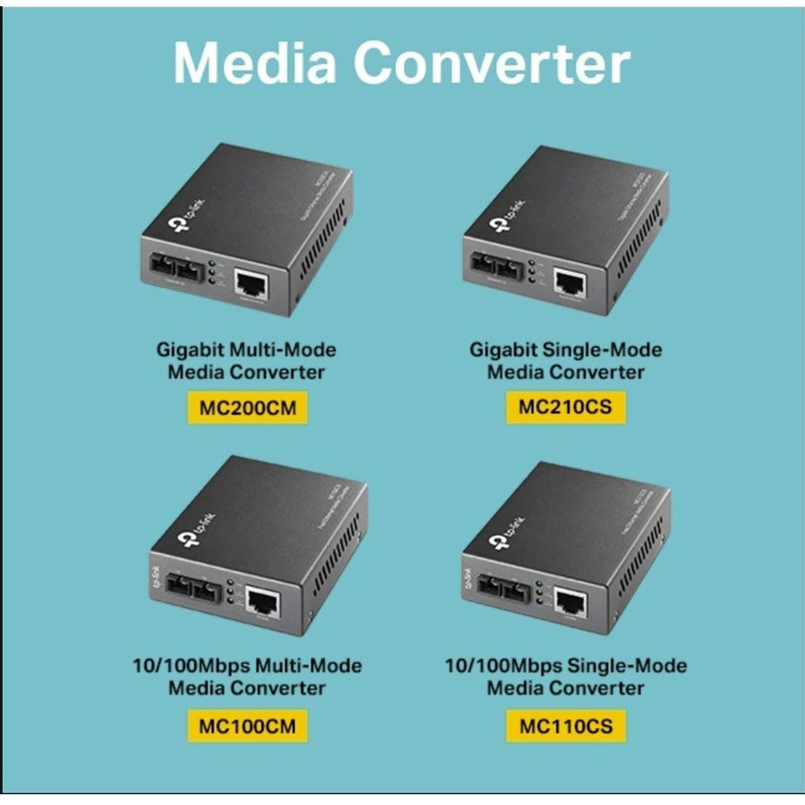 TP-LINK MC210CS - Gigabit SFP to RJ45 Fiber Media Converter - Fiber to Ethernet Converter — MC210CS