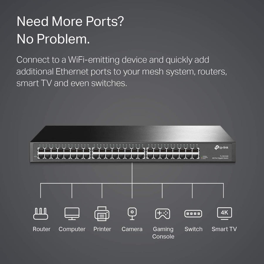 TP-LINK TL-SG1048 - 48-Port Gigabit Ethernet Switch — TL-SG1048