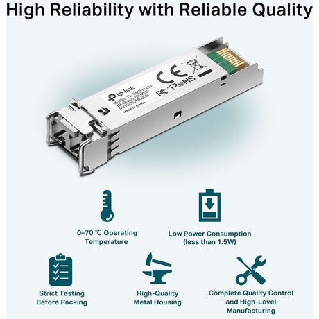 TP-LINK TL-SM311LM - Gigabit SFP module - 1000Base-SX Multi-mode Fiber Mini GBIC Module — SM311LM