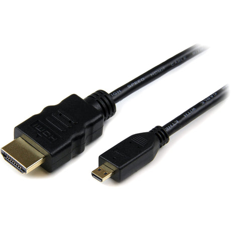 StarTech.com 3ft Micro HDMI to HDMI Cable with Ethernet, 4K High Speed Micro HDMI Type-D Device to HDMI Monitor Adapter/Converter Cord — HDMIADMM3