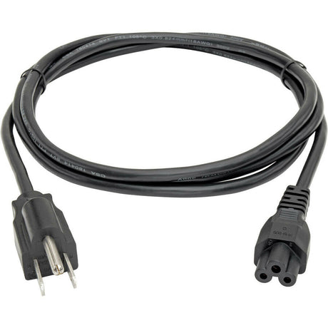 Eaton Tripp Lite Series 3-Slot Power Cord, NEMA 5-15P to C5 - Laptop/Notebook, 7A, 125V, 18 AWG, 6 ft. (1.8 m), Black — P013-006