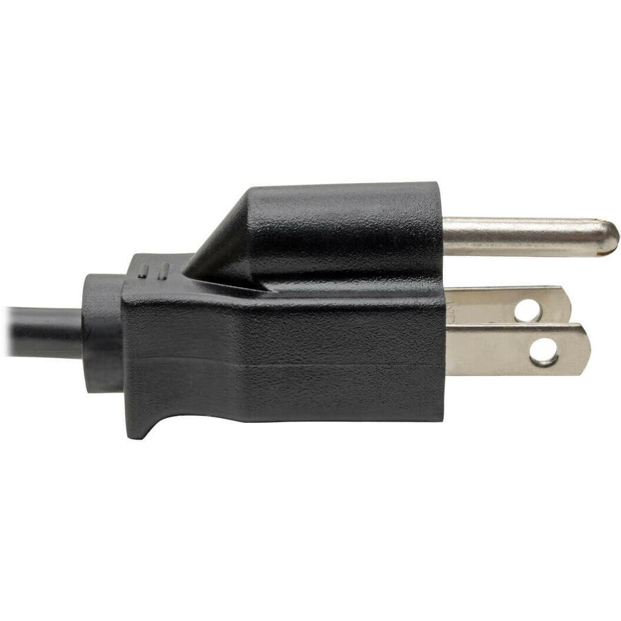 Eaton Tripp Lite Series 3-Slot Power Cord, NEMA 5-15P to C5 - Laptop/Notebook, 7A, 125V, 18 AWG, 6 ft. (1.8 m), Black — P013-006