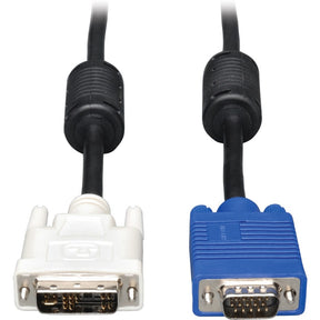 Eaton Tripp Lite Series DVI to VGA High-Resolution Adapter Cable with RGB Coaxial (DVI-A to HD15 M/M), 3 ft. (0.9 m) — P556-003