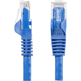 StarTech.com 6in CAT6 Ethernet Cable - Blue Snagless Gigabit - 100W PoE UTP 650MHz Category 6 Patch Cord UL Certified Wiring/TIA — N6PATCH6INBL