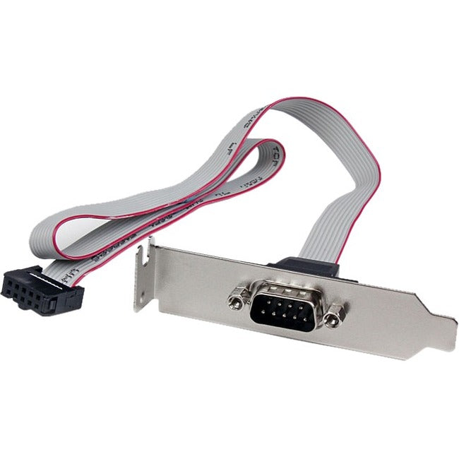 StarTech.com 1 Port 16in DB9 Serial Port Bracket to 10 Pin Header - Low Profile — PLATE9M16LP