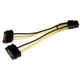 StarTech.com 6in SATA Power to 6 Pin PCI Express Video Card Power Cable Adapter — SATPCIEXADAP