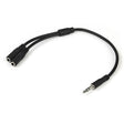 StarTech.com Slim Stereo Splitter Cable - 3.5mm Male to 2x 3.5mm Female — MUY1MFFS