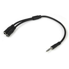 StarTech.com Slim Stereo Splitter Cable - 3.5mm Male to 2x 3.5mm Female — MUY1MFFS