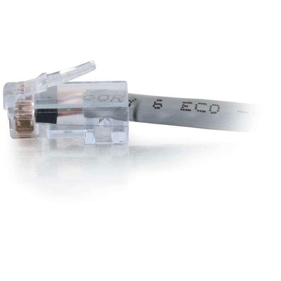 C2G-75ft Cat6 Non-Booted Network Patch Cable (Plenum-Rated) - Gray — 15275