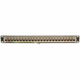 Eaton Tripp Lite Series 24-Port 1U Rack-Mount STP Shielded Cat6 /Cat5 Feedthrough Patch Panel, RJ45 Ethernet, TAA — N254-024-SH