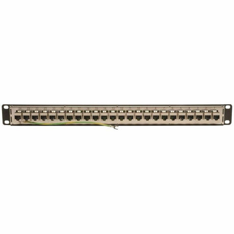 Eaton Tripp Lite Series 24-Port 1U Rack-Mount STP Shielded Cat6 /Cat5 Feedthrough Patch Panel, RJ45 Ethernet, TAA — N254-024-SH