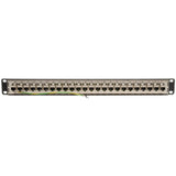 Eaton Tripp Lite Series 24-Port 1U Rack-Mount STP Shielded Cat6 /Cat5 Feedthrough Patch Panel, RJ45 Ethernet, TAA — N254-024-SH