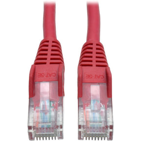 Eaton Tripp Lite Series Cat5e 350 MHz Snagless Molded (UTP) Ethernet Cable (RJ45 M/M), PoE - Red, 7 ft. (2.13 m) — N001-007-RD