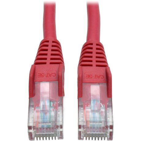 Eaton Tripp Lite Series Cat5e 350 MHz Snagless Molded (UTP) Ethernet Cable (RJ45 M/M), PoE - Red, 3 ft. (0.91 m) — N001-003-RD