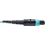 Eaton Tripp Lite Series MTP/MPO Patch Cable with Push/Pull Tabs, 12 Fiber, 40GbE, 40GBASE-SR4, OM3 Plenum-Rated - Aqua, 1M (3 ft.) — N844-01M-12-P