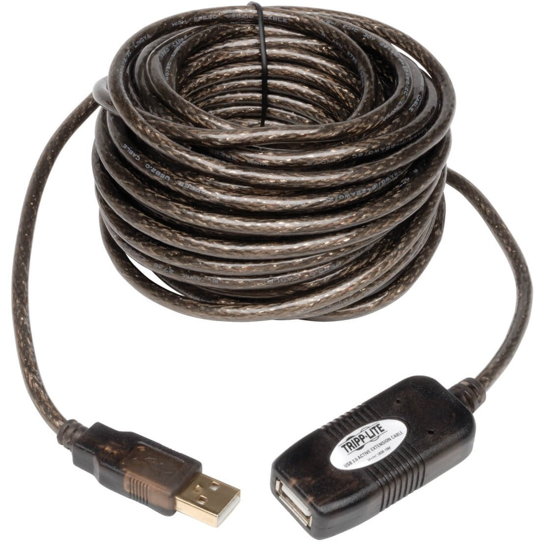 Eaton Tripp Lite Series USB 2.0 Active Extension Repeater Cable (A M/F), 10M (32.8 ft.) — U026-10M