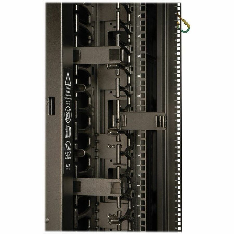 Tripp Lite by Eaton 42U SmartRack Wide Standard-Depth Rack Enclosure Cabinet with Two Pre-Installed SRCABLEVRT3, with sides & doors — SR42UBWDVRT