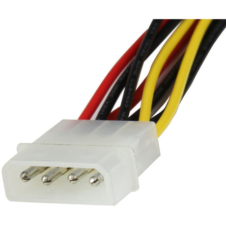 StarTech.com 12in LP4 to 2x Right Angle Latching SATA Power Y Cable Splitter - 4 Pin LP4 to Dual SATA — PYO2LP4LSATR