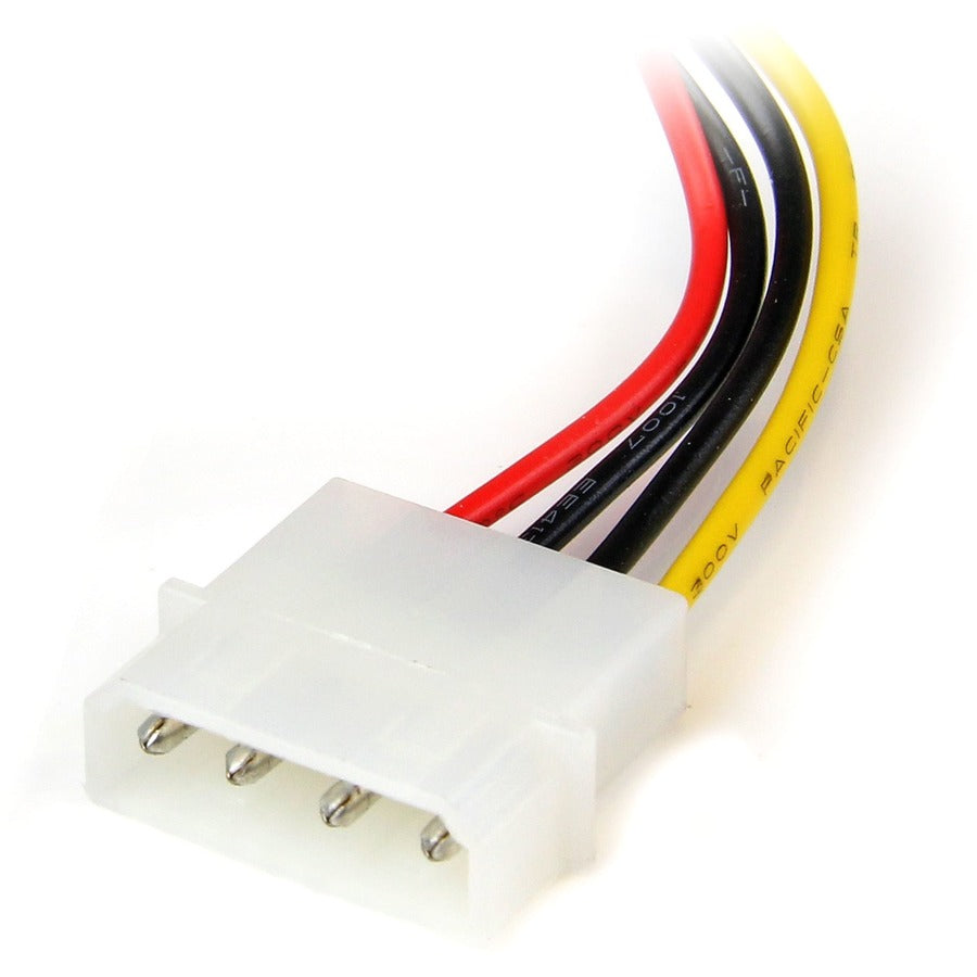 StarTech.com 6in 4 Pin LP4 to Left Angle SATA Power Cable Adapter — SATAPOWADPL