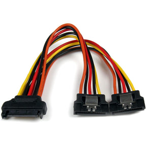 StarTech.com 6in Latching SATA Power Y Splitter Cable Adapter - M/F — PYO2LSATA