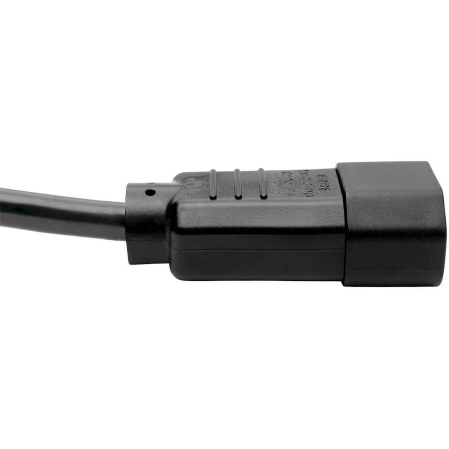 Eaton Tripp Lite Series PDU Power Cord, C13 to C14 - 10A, 250V, 18 AWG, 2 ft. (0.61 m), Black — P004-002
