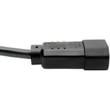 Eaton Tripp Lite Series PDU Power Cord, C13 to C14 - 10A, 250V, 18 AWG, 2 ft. (0.61 m), Black — P004-002