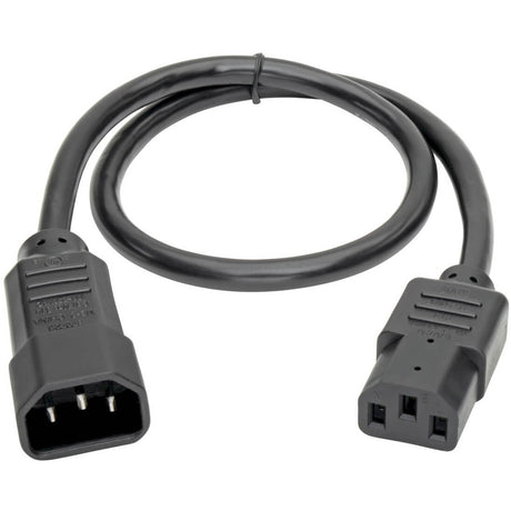 Eaton Tripp Lite Series PDU Power Cord, C13 to C14 - 10A, 250V, 18 AWG, 2 ft. (0.61 m), Black — P004-002