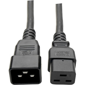 Eaton Tripp Lite Series Power Extension Cord, C19 to C20 - Heavy-Duty, 20A, 250V, 12 AWG, 10 ft. (3.05 m), Black — P036-010
