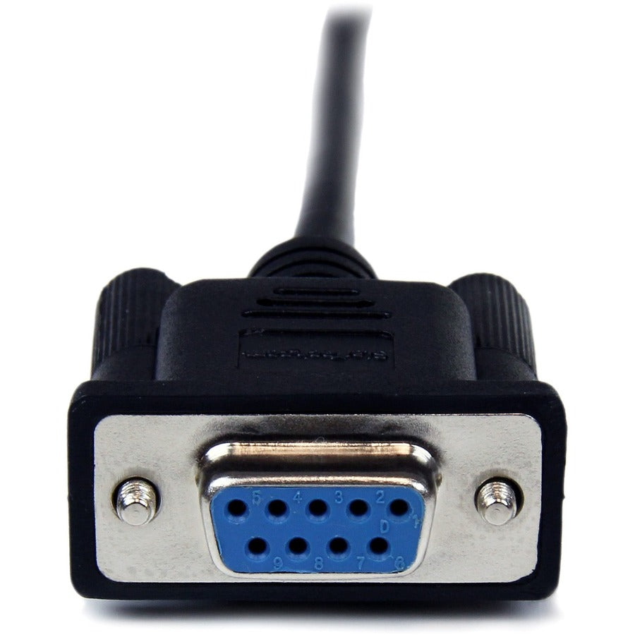 StarTech.com 1m Black DB9 RS232 Serial Null Modem Cable F/M — SCNM9FM1MBK