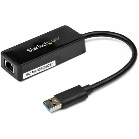 StarTech.com USB 3.0 to Gigabit Ethernet Adapter NIC w/ USB Port - Black — USB31000SPTB