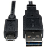 Eaton Tripp Lite Series Universal Reversible USB 2.0 Cable (Reversible A to 5Pin Micro B M/M), 3 ft. (0.91 m) — UR050-003