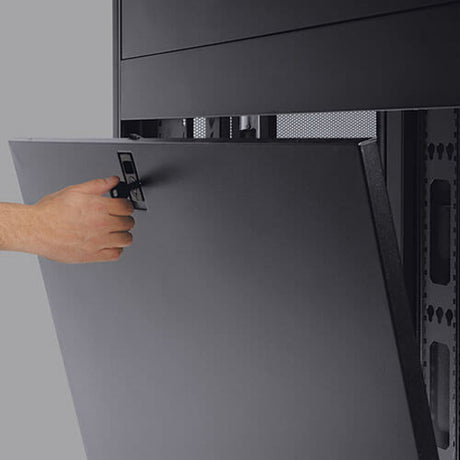 Tripp Lite by Eaton 48U SmartRack DEEP Premium Enclosure includes doors and side panels — SR48UBDP