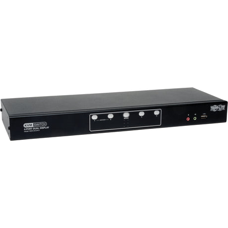 Tripp Lite by Eaton 4-Port Dual Monitor DVI KVM Switch with Audio and USB 2.0 Hub, Cables included — B004-2DUA4-K
