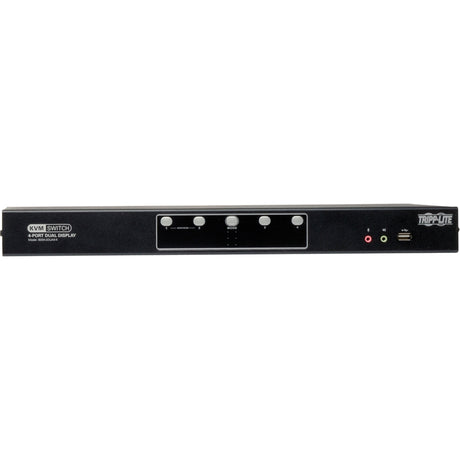 Tripp Lite by Eaton 4-Port Dual Monitor DVI KVM Switch with Audio and USB 2.0 Hub, Cables included — B004-2DUA4-K
