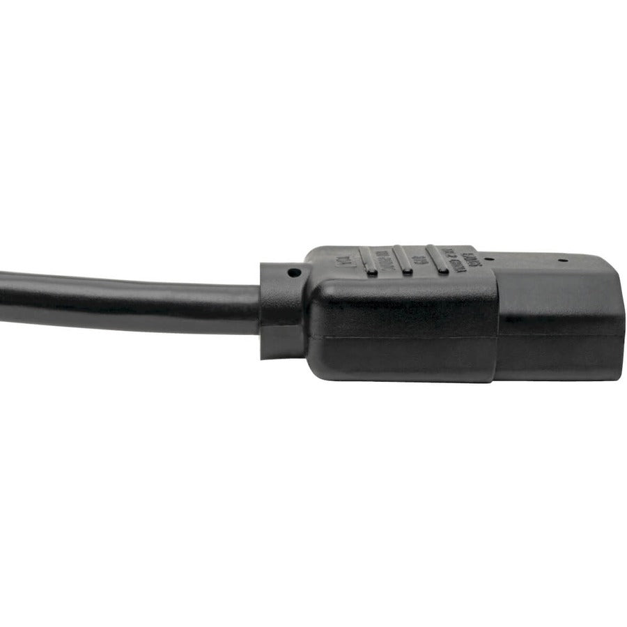 Eaton Tripp Lite Series PDU Power Cord, C13 to C14 - 10A, 250V, 18 AWG, 1 ft. (0.31 m), Black — P004-001