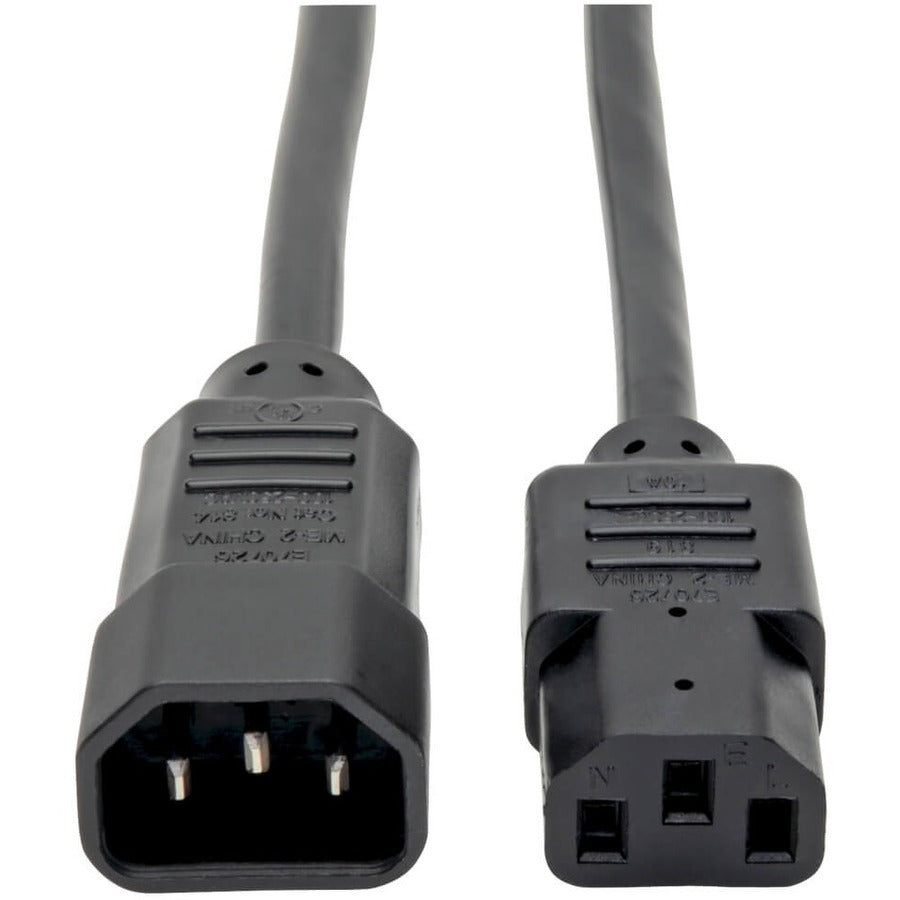 Eaton Tripp Lite Series PDU Power Cord, C13 to C14 - 10A, 250V, 18 AWG, 3 ft. (0.91 m), Black — P004-003