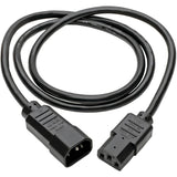 Eaton Tripp Lite Series PDU Power Cord, C13 to C14 - 10A, 250V, 18 AWG, 3 ft. (0.91 m), Black — P004-003