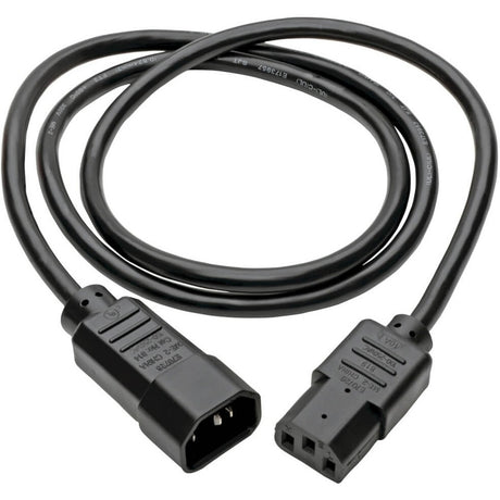 Eaton Tripp Lite Series PDU Power Cord, C13 to C14 - 10A, 250V, 18 AWG, 3 ft. (0.91 m), Black — P004-003