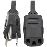 Eaton Tripp Lite Series Desktop Computer AC Power Cable, NEMA 5-15P to C13 - 13A, 125V, 16 AWG, 8 ft. (2.43 m), Black — P006-008-13A