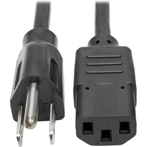 Eaton Tripp Lite Series Desktop Computer AC Power Cable, NEMA 5-15P to C13 - 13A, 125V, 16 AWG, 8 ft. (2.43 m), Black — P006-008-13A
