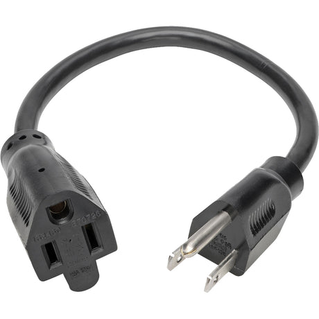 Eaton Tripp Lite Series Power Extension Cord, NEMA 5-15P to NEMA 5-15R - 13A, 120V, 16 AWG, 1 ft. (0.31 m), Black — P024-001-13A