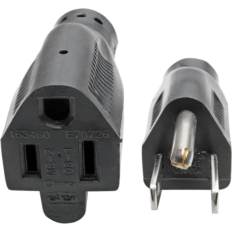 Eaton Tripp Lite Series Power Extension Cord, NEMA 5-15P to NEMA 5-15R - Heavy-Duty, 15A, 120V, 14 AWG, 3 ft. (0.91 m), Black — P024-003