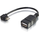 C2G 6in OTG Adapter Cable - USB Mobile Adapter - USB Micro B to A - M/F — 27320