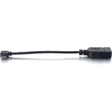 C2G 6in OTG Adapter Cable - USB Mobile Adapter - USB Micro B to A - M/F — 27320